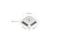 3.5 Solar Rotating Display Stand with White Base for 1/64 Scale Model Cars