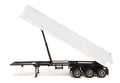 3-Axle Dump Trailer White 1/87 (HO) Plastic Model by Promotex