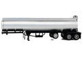 Tag-Axle Elliptical Tanker Trailer Silver 1/87 (HO) Plastic Model by Promotex