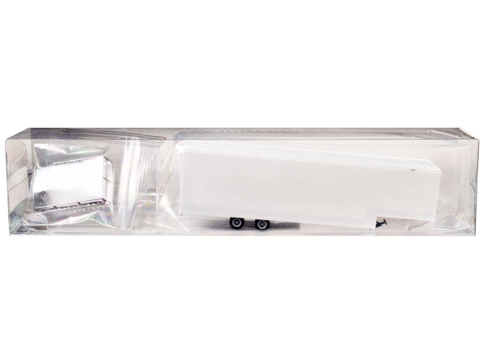 Race Horse Transport Trailer White 1/87 (HO) Plastic Model by Promotex