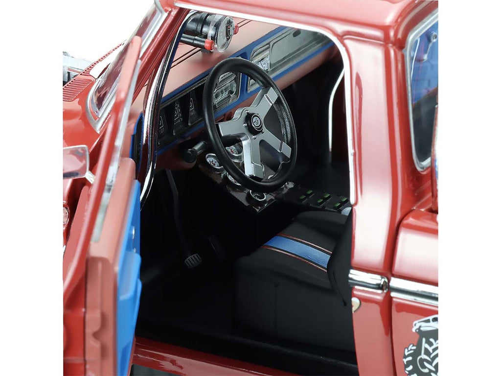 1979 Ford F-250 Monster Truck with 48-Inch Tires "Walkin' Tall" Red "Kings of Crunch" Series 1/18 Diecast Model Car by Greenlight