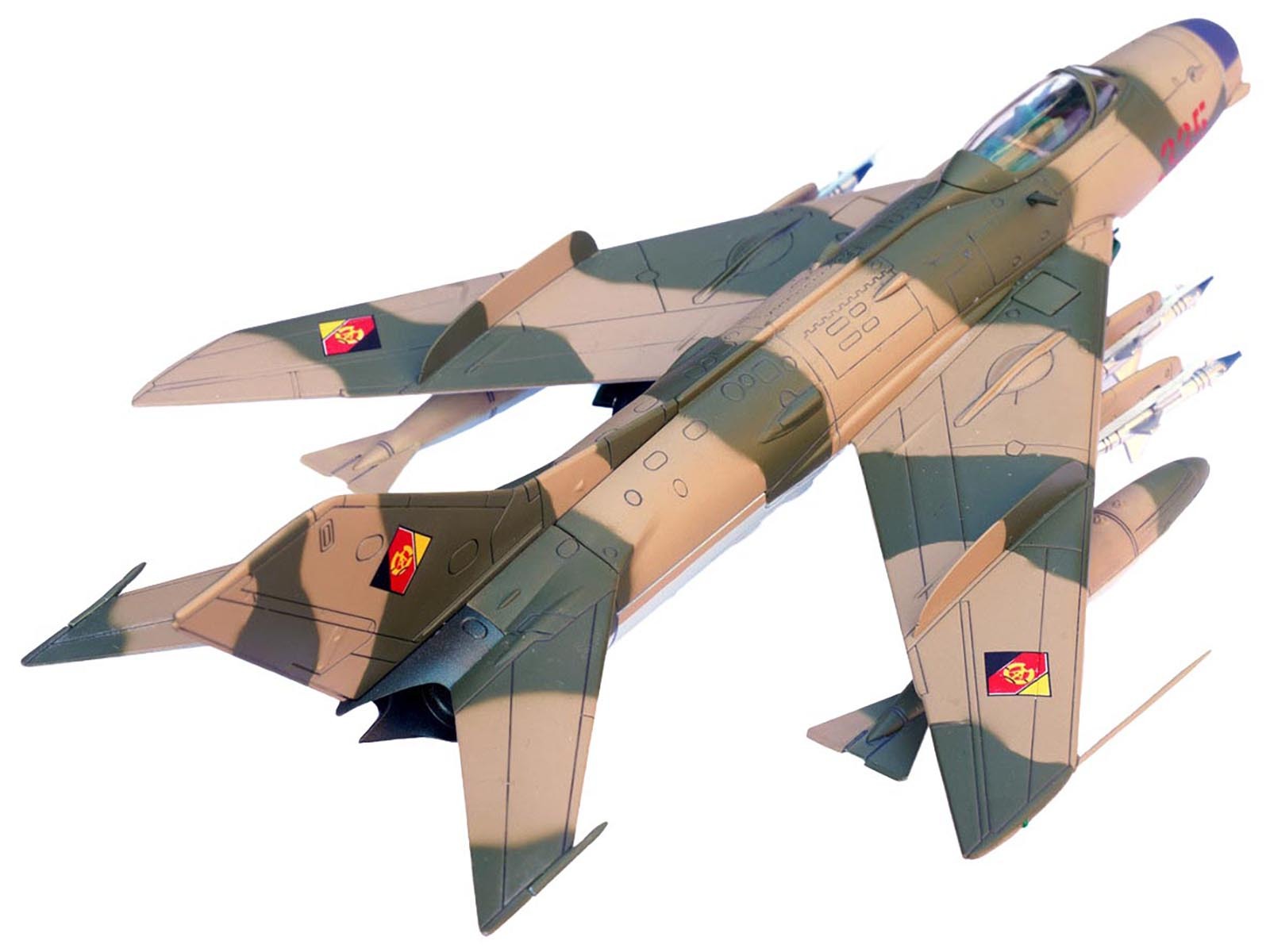 Mikoyan-Gurevich MiG-19PM Farmer-E Fighter Aircraft "Red 335" East German Air Force 1/72 Diecast Model by Panzerkampf