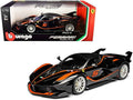 Ferrari FXX-K #5 Fu Songyang Black with Gray Top and Orange Stripes 1/18 Diecast Model Car by Bburago