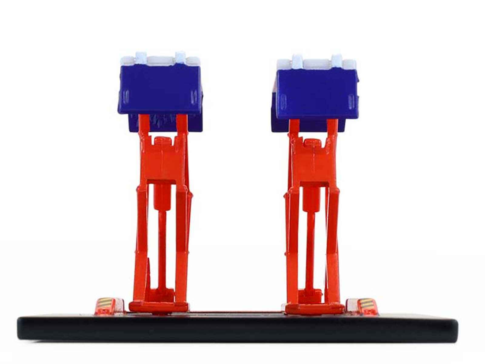 Automotive Double Scissor Lift "Chevron" White and Red "Double Scissor Lifts" Series 2 1/64 Diecast Model by Greenlight