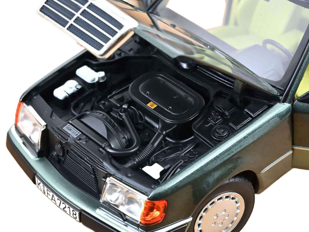 1990 Mercedes-Benz 230 E Night Green Metallic with Green Interior 1/18 Diecast Model Car by Norev