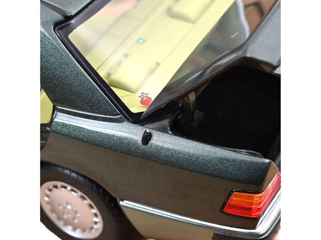 1990 Mercedes-Benz 230 E Night Green Metallic with Green Interior 1/18 Diecast Model Car by Norev