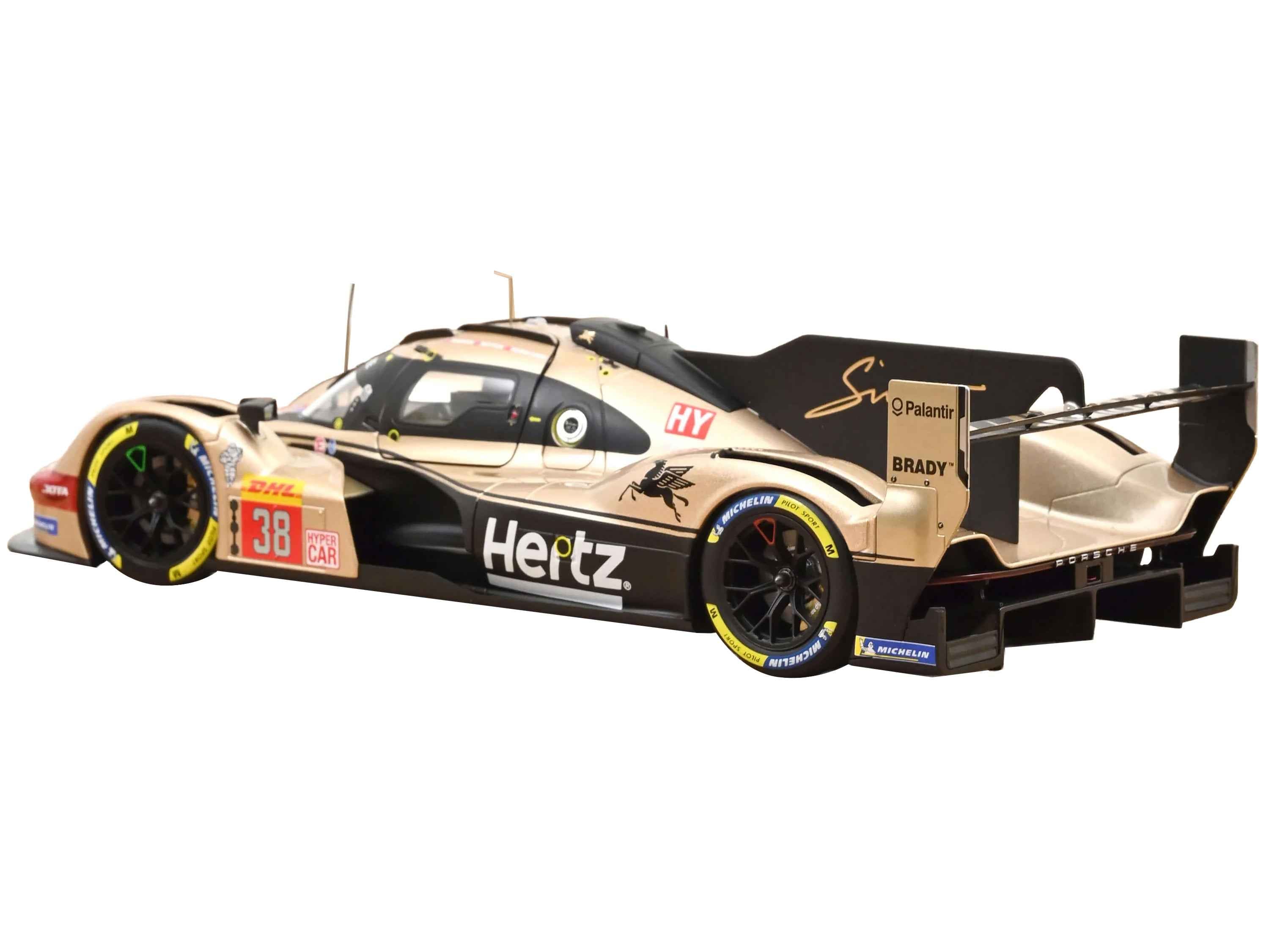 Porsche 963 #38 Jenson Button - Phil Hanson - Oliver Rasmussen "Hertz Team Jota" "Lone Star Le Mans" (2024) 1/18 Diecast Model Car by Norev