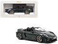 2023 Porsche 718 Spyder RS Weissach Pack Forest Green Metallic with Carbon Hood Stripes 1/18 Diecast Model Car by Norev