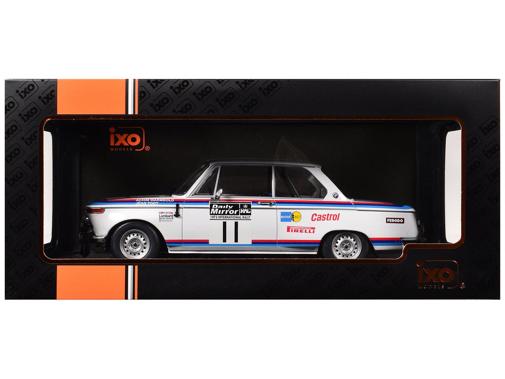 BMW 2002 #11 Achim Warmbold - Jean Todt "RAC Rally" (1973) 1/18 Diecast Model Car by IXO Models