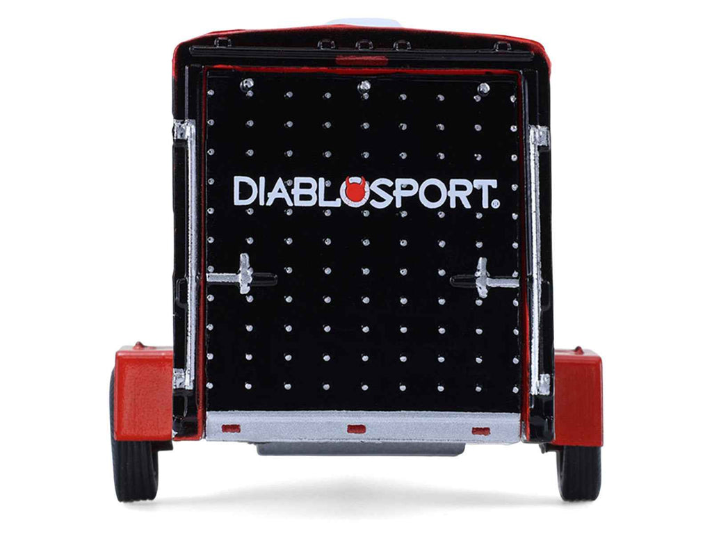 2012 Jeep Wrangler Unlimited "Diablo Sport" Black with Red Graphics and Small Cargo Trailer "Hitch & Tow" Series 33 1/64 Diecast Model Cars by Greenlight