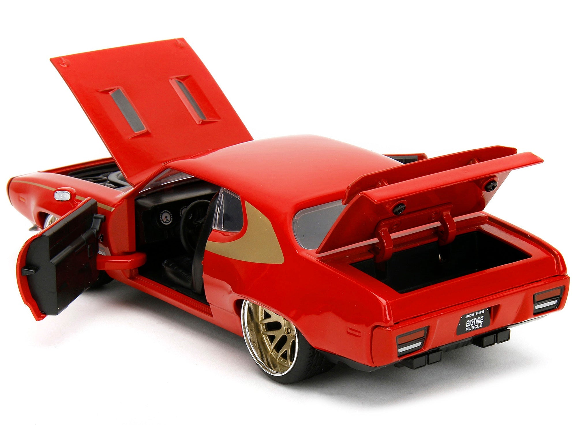 NEW 1972 Plymouth GTX Red with Gold Graphics "Bigtime Muscle" Series 1/24 Diecast Model Car by Jada (Copy)