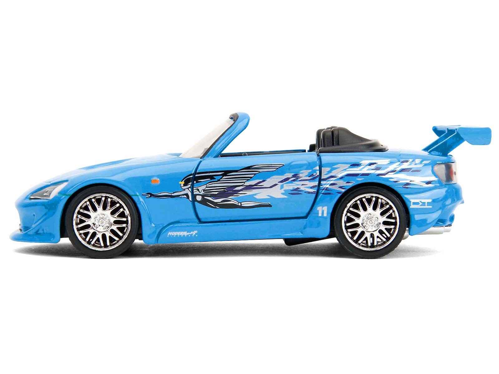 2001 Honda S2000 Convertible Blue with Graphics "Fast & Furious Remix - 25th Anniversary" Series  1/32 Diecast Model Car by Jada