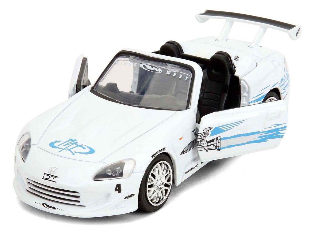 2001 Honda S2000 Convertible White with Graphics "Fast & Furious Remix - 25th Anniversary" Series 1/32 Diecast Model Car by Jada