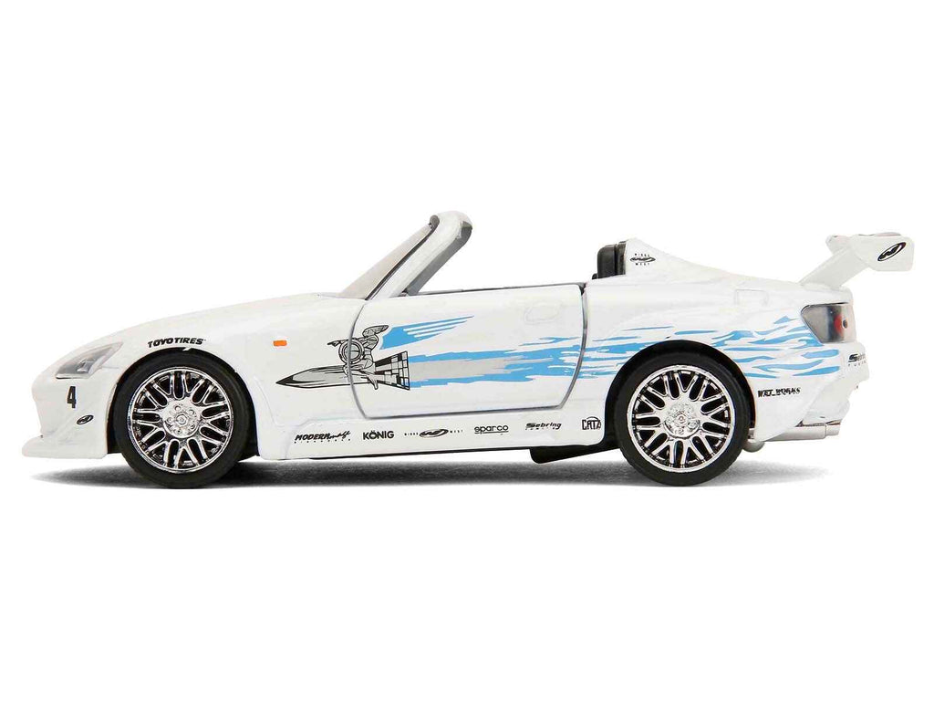 2001 Honda S2000 Convertible White with Graphics "Fast & Furious Remix - 25th Anniversary" Series 1/32 Diecast Model Car by Jada