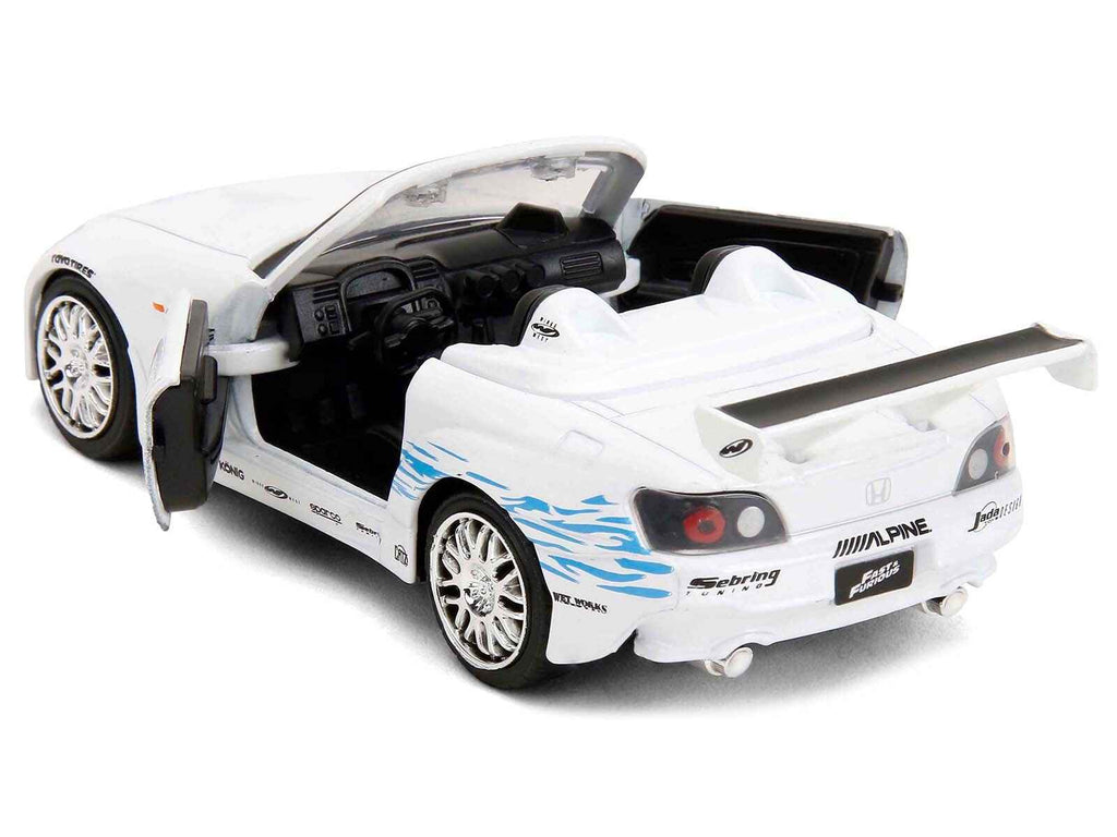 2001 Honda S2000 Convertible White with Graphics "Fast & Furious Remix - 25th Anniversary" Series 1/32 Diecast Model Car by Jada