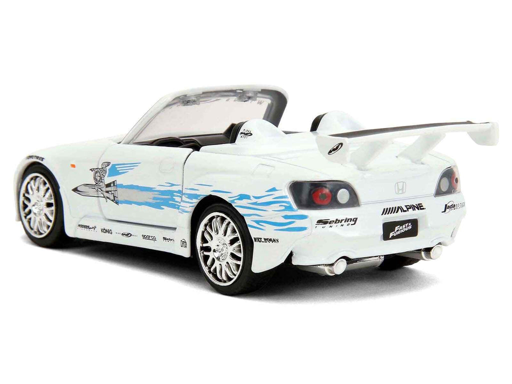 2001 Honda S2000 Convertible White with Graphics "Fast & Furious Remix - 25th Anniversary" Series 1/32 Diecast Model Car by Jada