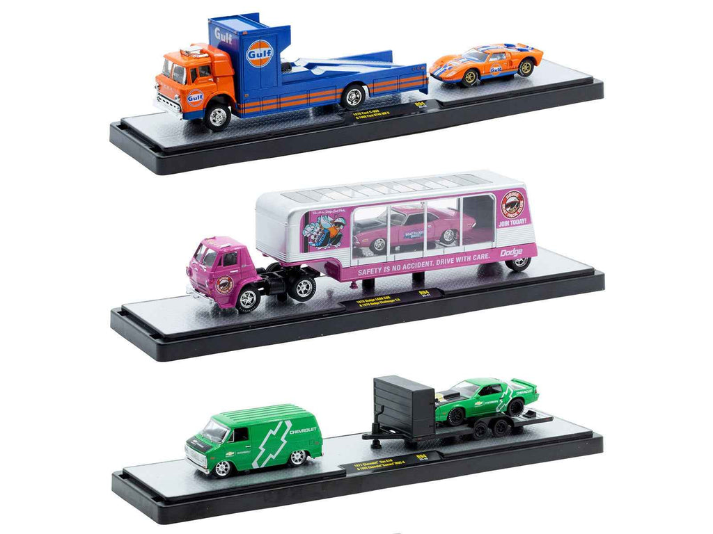 Auto Haulers Set of 3 Trucks Release 94 Limited Edition to 6000 pieces Worldwide 1/64 Diecast Models by M2 Machines