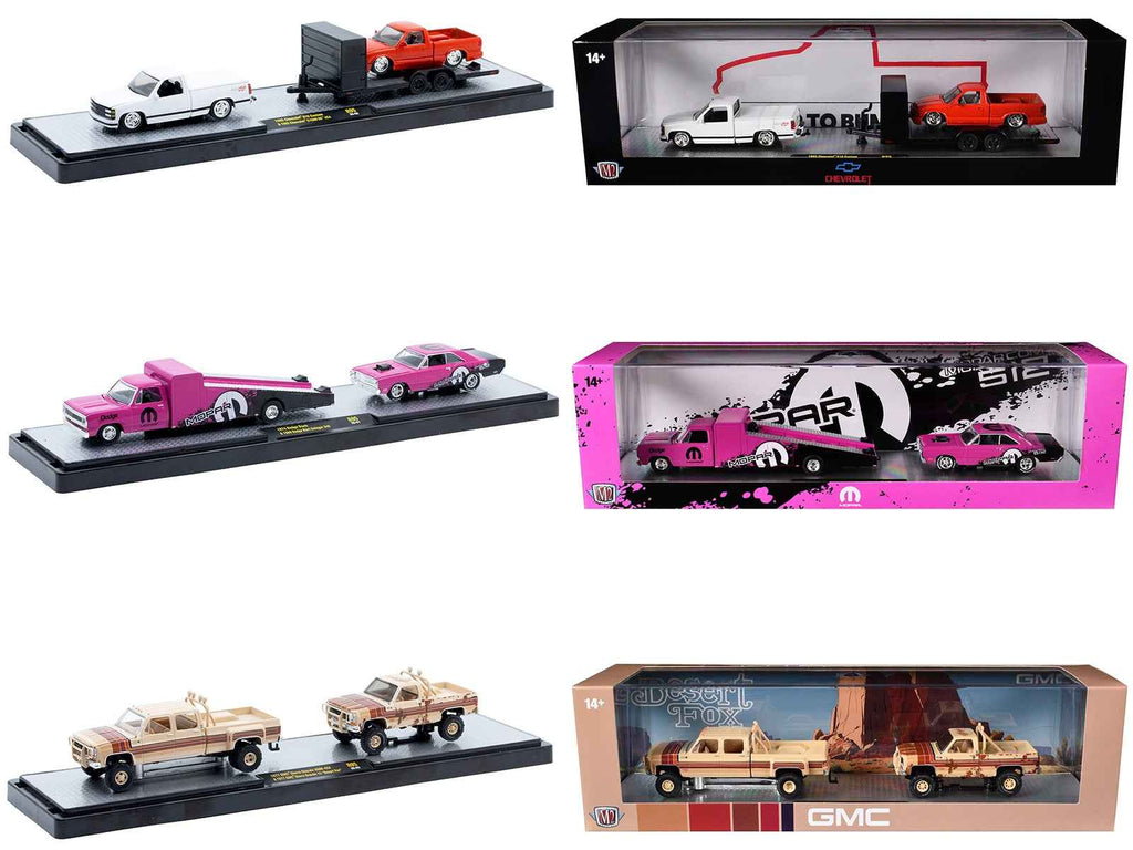 Auto Haulers Set of 3 Trucks Release 95 Limited Edition to 6000 pieces Worldwide 1/64 Diecast Model Cars by M2 Machines