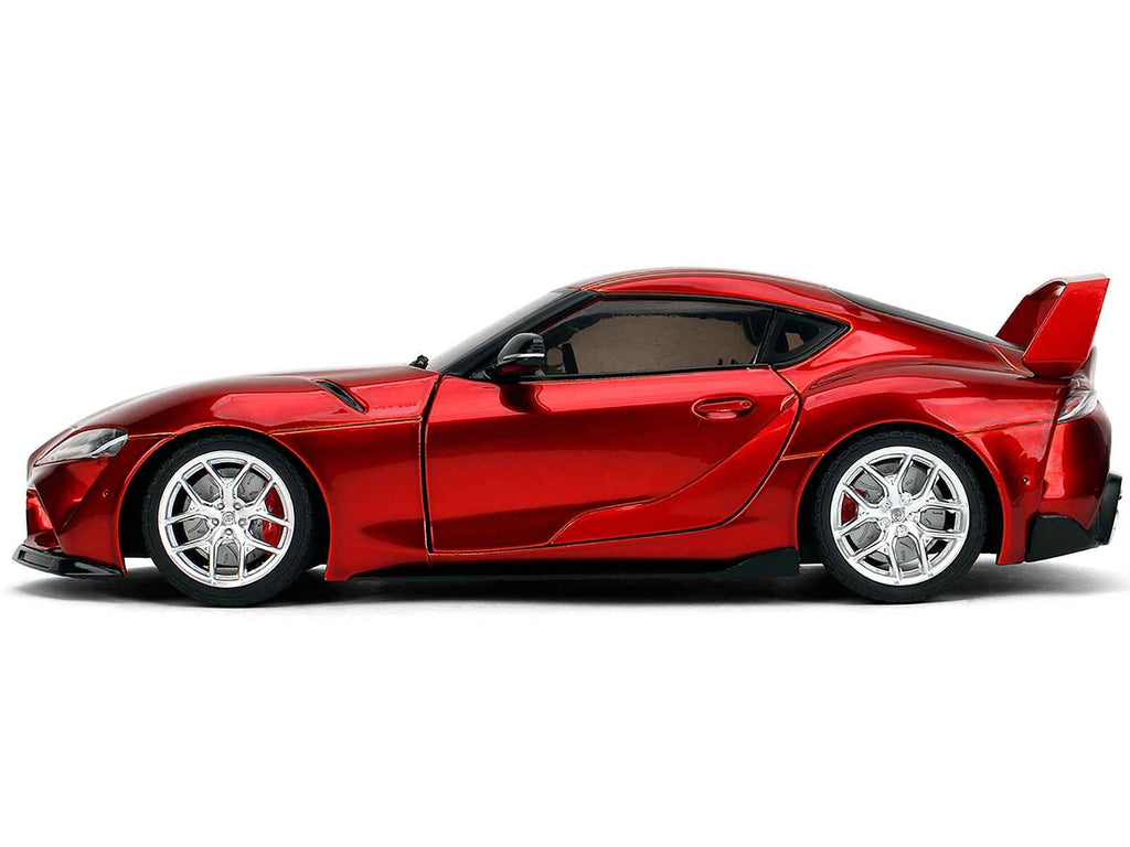 Toyota GR Supra Red Metallic "Pink Slips" Series 1/18 Diecast Model Car by Jada