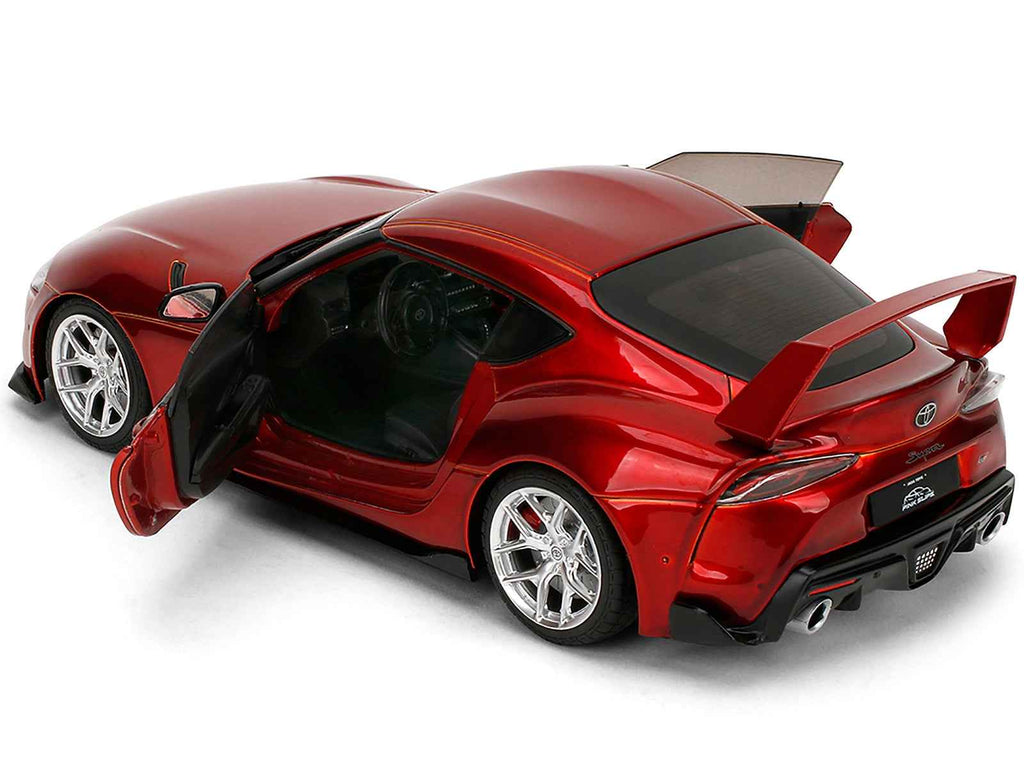Toyota GR Supra Red Metallic "Pink Slips" Series 1/18 Diecast Model Car by Jada