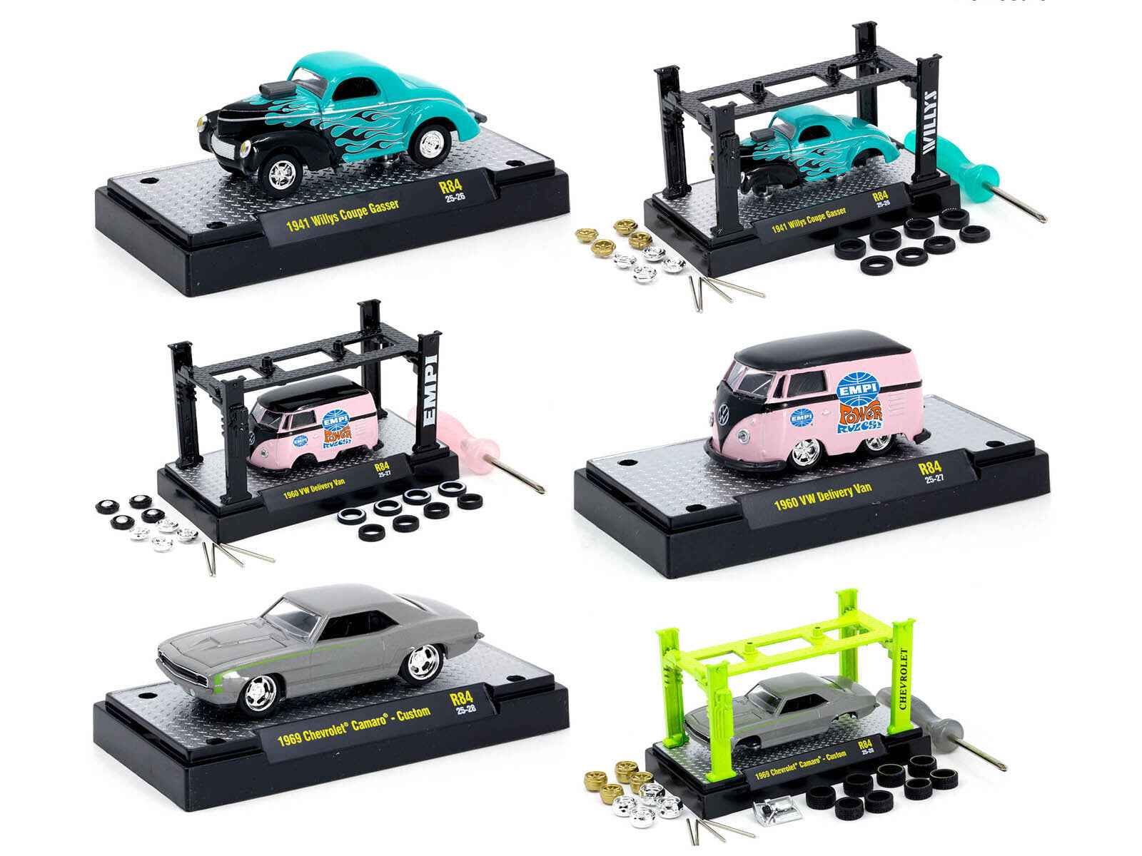 Model Kit 3 piece Car Set Release 84 Limited Edition to 6000 pieces Worldwide 1/64 Diecast Model Cars by M2 Machines