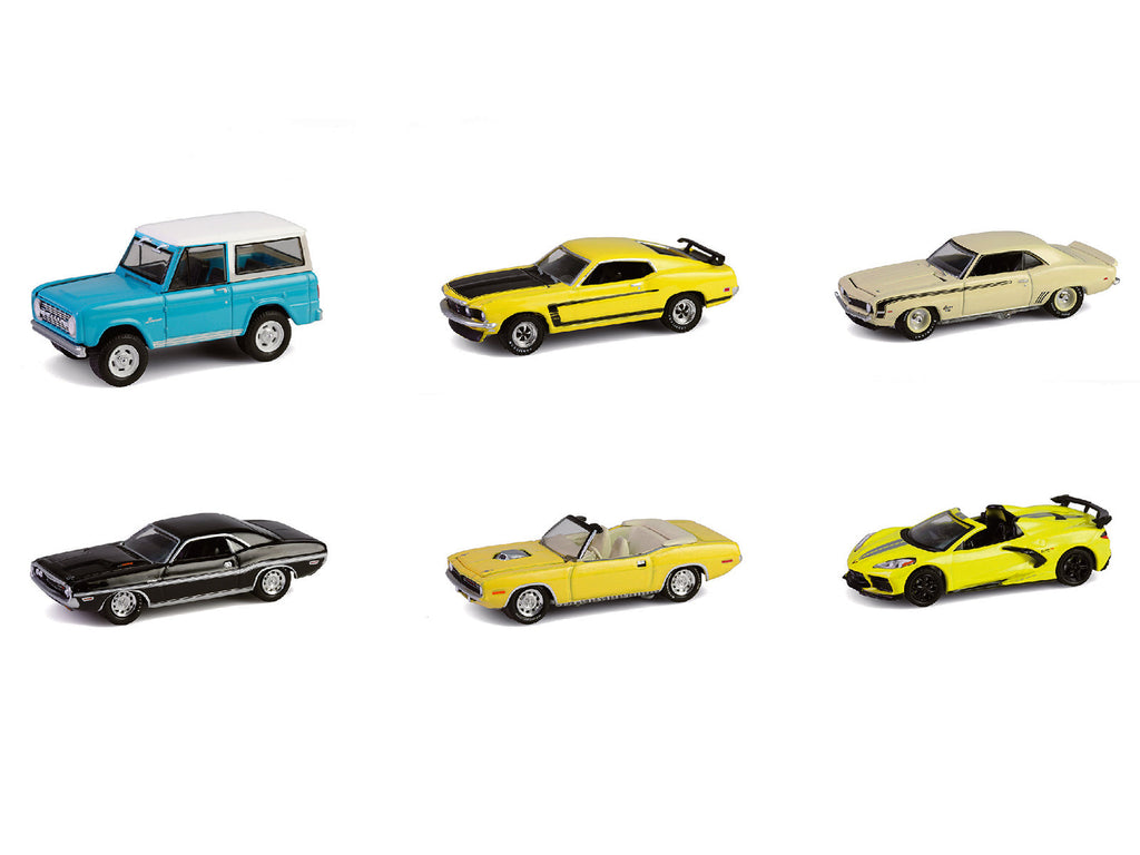 "Barrett-Jackson" Series 15 Set of 6 Cars 1/64 Diecast Model Cars by Greenlight