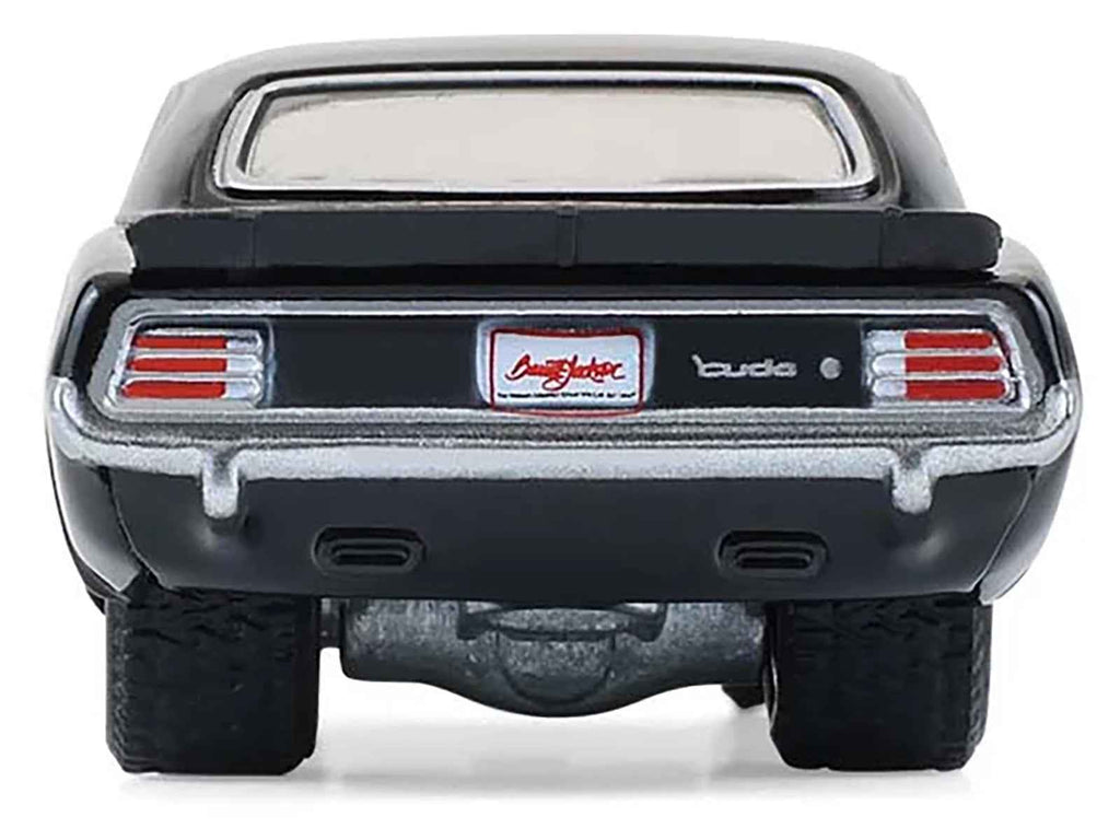 1970 Plymouth 'Cuda AAR Black with Gray Stripes "Barrett-Jackson" Series 16 1/64 Diecast Model Car by Greenlight
