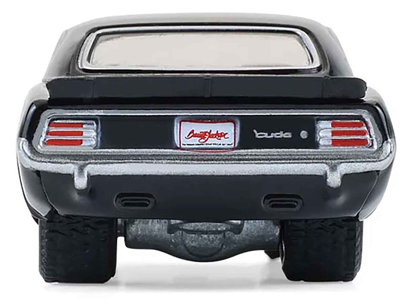 1970 Plymouth 'Cuda AAR Black with Gray Stripes "Barrett-Jackson" Series 16 1/64 Diecast Model Car by Greenlight