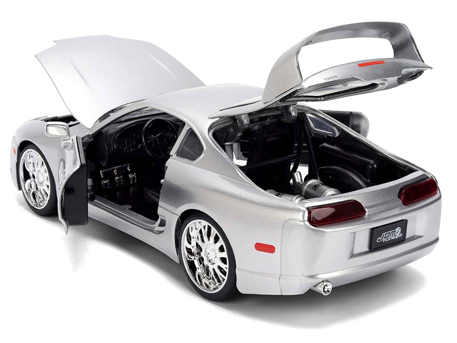 1995 Toyota Supra Silver Metallic "JDM Tuners" Series 1/24 Diecast Model Car by Jada