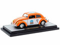 1952 Volkswagen Beetle Deluxe Model "EMPI Power Rules" Orange and White with Graphics Limited Edition to 6650 pieces Worldwide 1/24 Diecast Model Car by M2 Machines