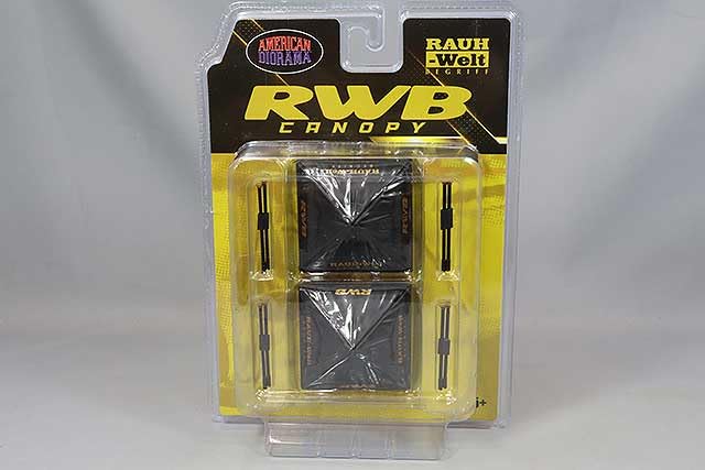 "RWB (RAUH-Welt BEGRIFF)" Canopy 2 Piece Set Black Limited Edition for 1/64 Scale Models by American Diorama