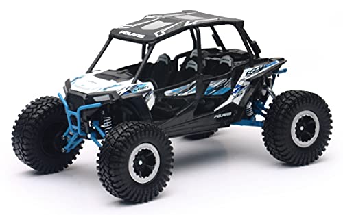 Polaris RZR XP 4 Turbo EPS Sport UTV White with Graphics and Black Top "Xtreme Off-Road" Series 1/18 Diecast Model by New Ray