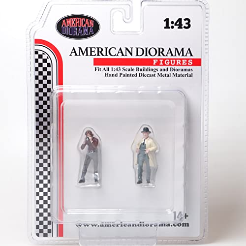"Race Day" Two Diecast Figures Set 3 for 1/43 Scale Models by American Diorama