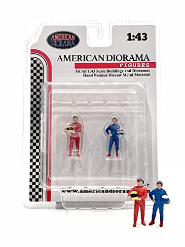 "Racing Legends" 80's Set of 2 Diecast Figures for 1/43 Scale Models by American Diorama