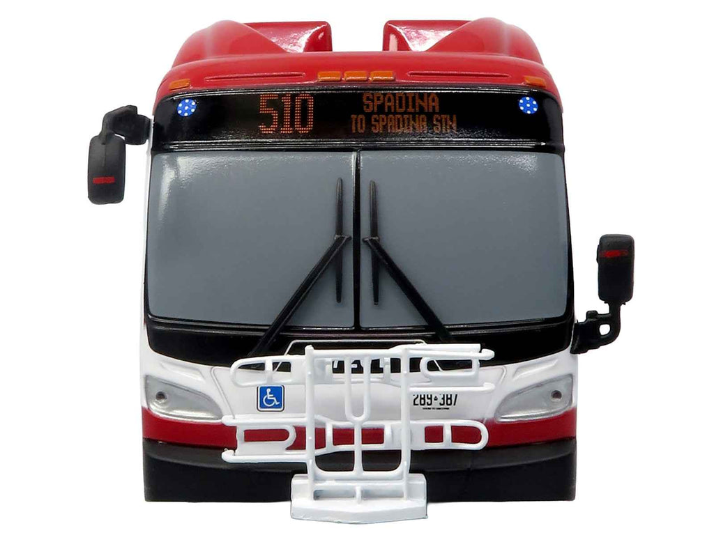 New Flyer Xcelsior Transit Bus Bank "TTC - Toronto Transit Commission" Red and White "The Bus & Motorcoach Collection" Limited Edition to 504 Pieces Worldwide 1/43 Model by Iconic Replicas