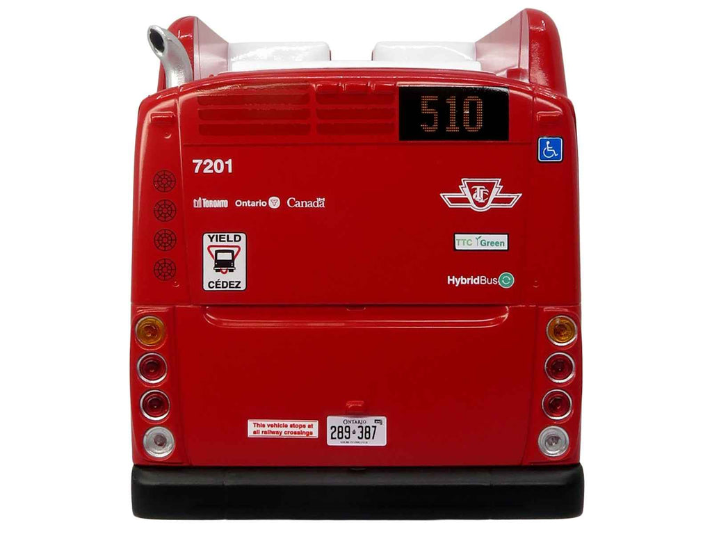 New Flyer Xcelsior Transit Bus Bank "TTC - Toronto Transit Commission" Red and White "The Bus & Motorcoach Collection" Limited Edition to 504 Pieces Worldwide 1/43 Model by Iconic Replicas
