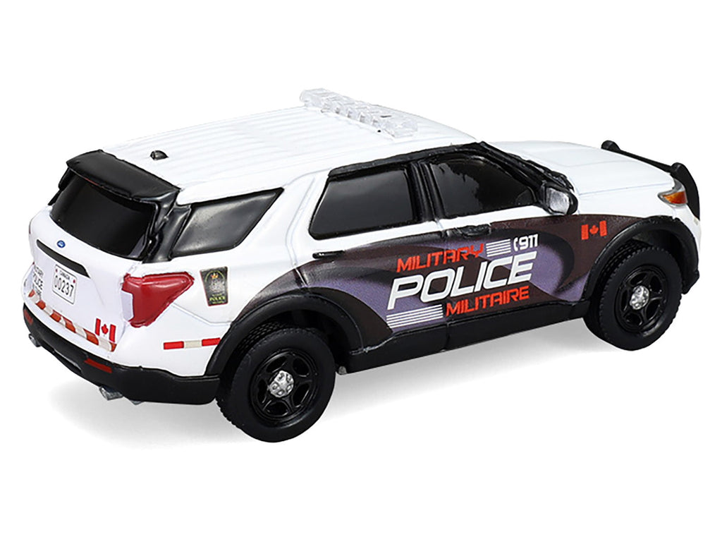 2024 Ford Police Interceptor Utility "Canada Military Police" White with Graphics "Hot Pursuit - Canada Special Edition" Series 1/64 Diecast Model Car by Greenlight