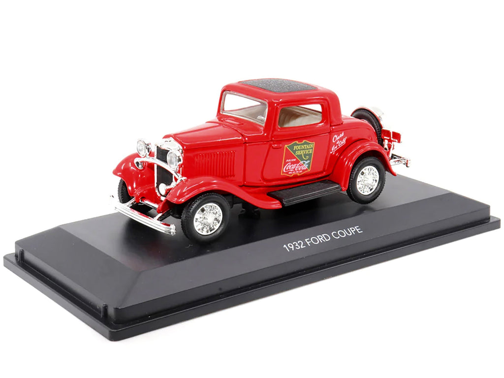 1932 Ford Coupe Red with Black Top 1/43 Diecast Model Car by Motor City Classics