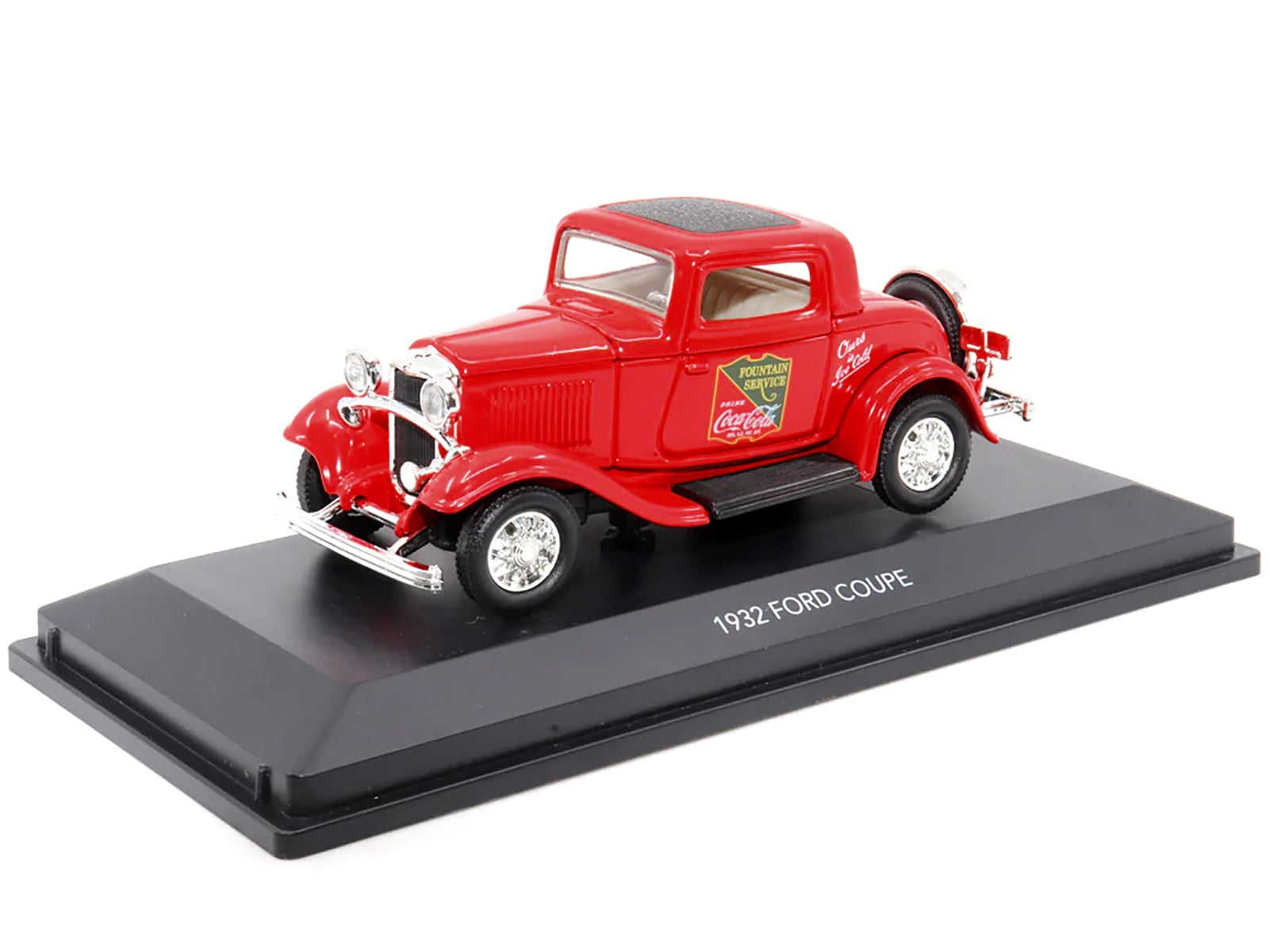1932 Ford Coupe Red with Black Top 1/43 Diecast Model Car by Motor City Classics
