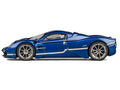 Pagani Utopia Blue Metallic with White Stripes 1/64 Diecast Model Car by CM Model