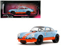 Porsche 911 RSR "Gulf Oil" Light Blue with Orange Stripes "Pink Slips" Series 1/18 Diecast Model Car by Jada