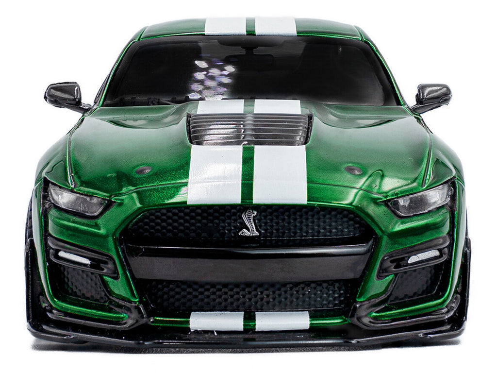 2020 Ford Mustang Shelby GT500 Fast Track Eruption Green Metallic with White Stripes 1/43 Diecast Model Car by Solido