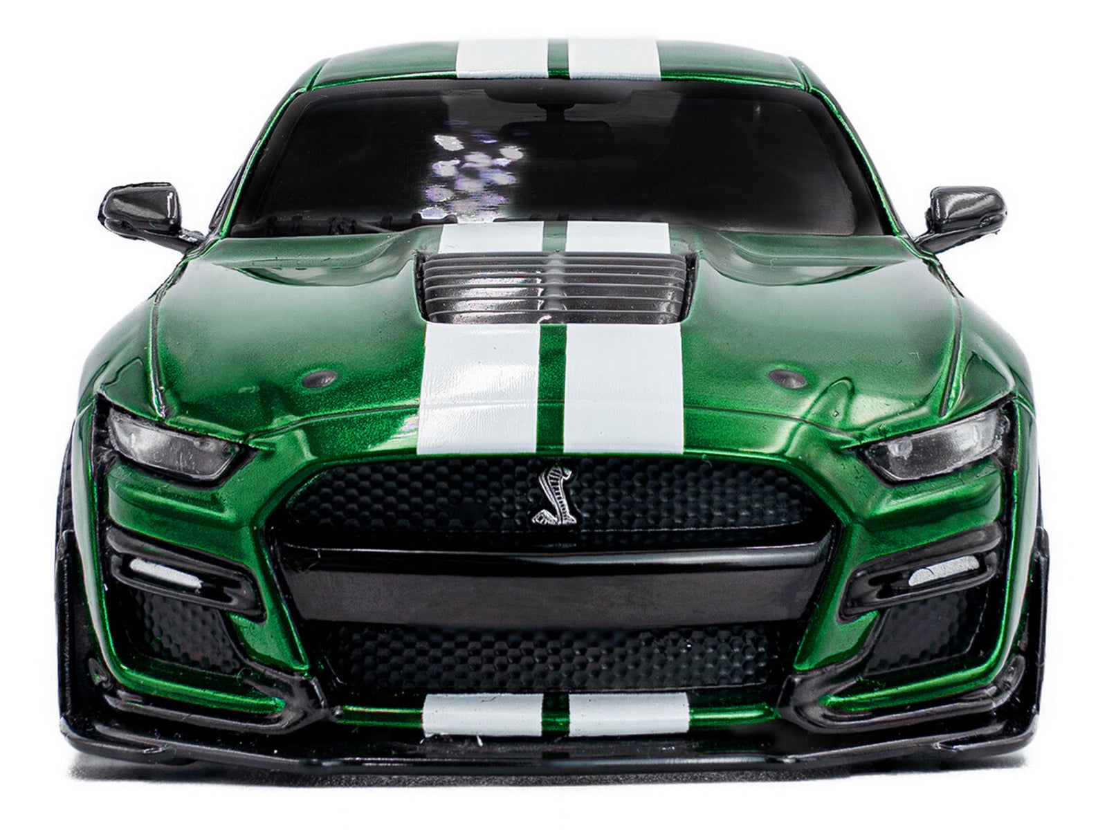 2020 Ford Mustang Shelby GT500 Fast Track Eruption Green Metallic with White Stripes 1/43 Diecast Model Car by Solido