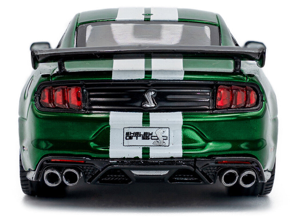 2020 Ford Mustang Shelby GT500 Fast Track Eruption Green Metallic with White Stripes 1/43 Diecast Model Car by Solido