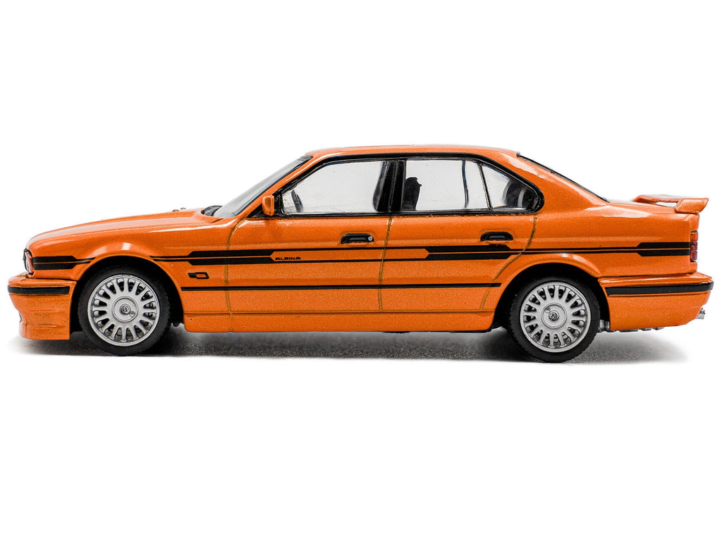 1994 BMW E34 Alpina B10 BiTurbo Orange Metallic with Black Stripes 1/43 Diecast Model Car by Solido