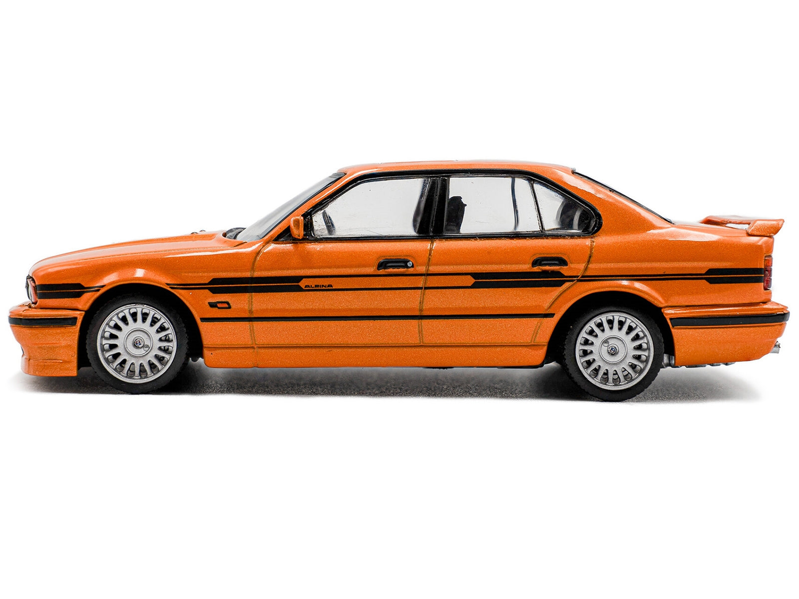1994 BMW E34 Alpina B10 BiTurbo Orange Metallic with Black Stripes 1/43 Diecast Model Car by Solido