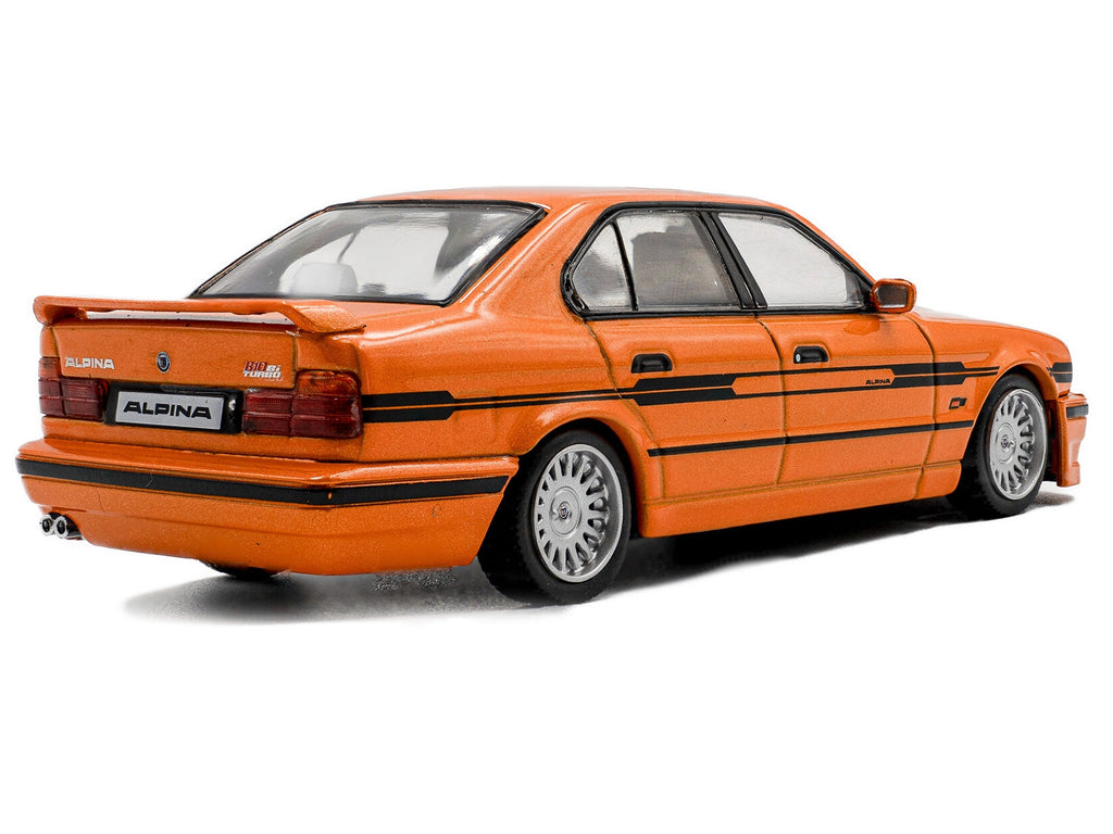 1994 BMW E34 Alpina B10 BiTurbo Orange Metallic with Black Stripes 1/43 Diecast Model Car by Solido