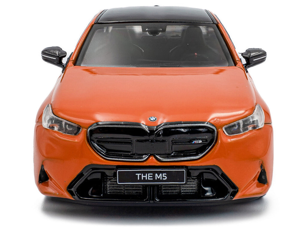 2024 BMW M5 Sedan Fire Orange III with Black Top 1/43 Diecast Model Car by Solido