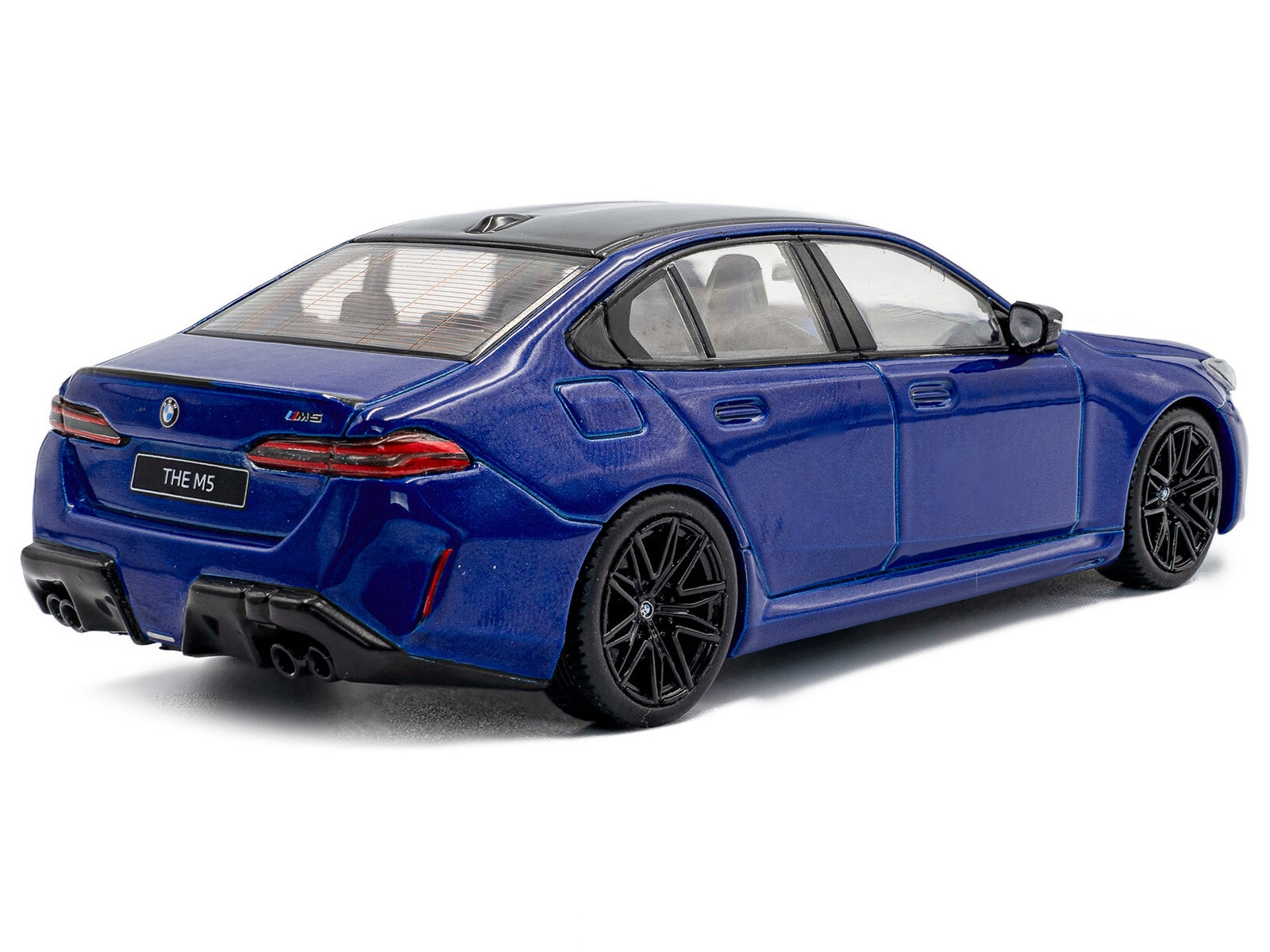 2024 BMW M5 Sedan Marina Bay Blue Metallic with Black Top 1/43 Diecast Model Car by Solido
