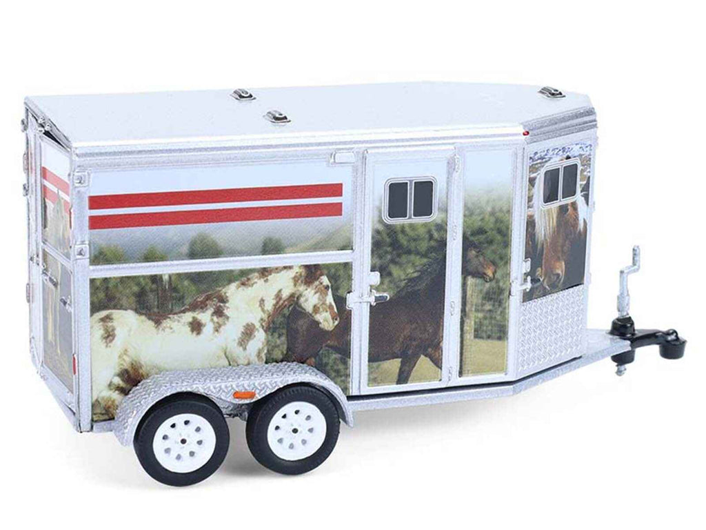 Horse Trailer Silver with Custom Horse Wrap "Down on the Farm" Series 11 1/64 Diecast Model by Greenlight
